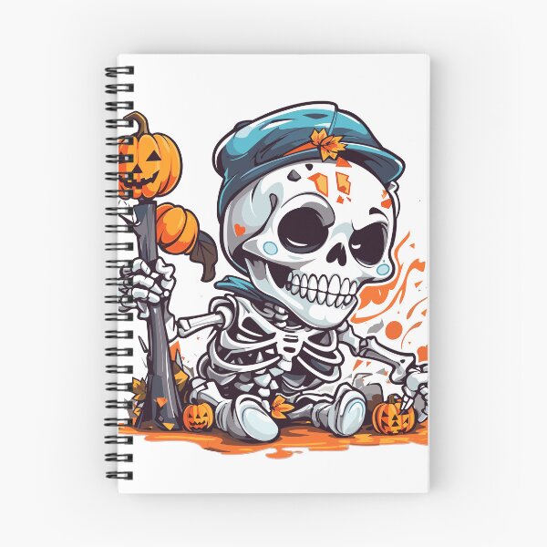 Item preview, Bone Chilling Season - Cute Skeleton with Pumpkin: Halloween T-Shirt designed and sold by PlayfulMuse.