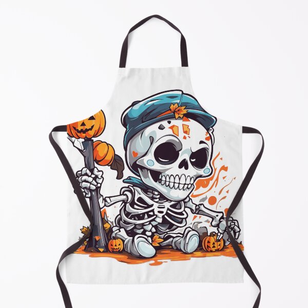 Item preview, Bone Chilling Season - Cute Skeleton with Pumpkin: Halloween T-Shirt designed and sold by PlayfulMuse.