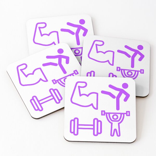 Item preview, GYM Stickers Pack - Purple Gym Pattern  designed and sold by Allomensiaa.