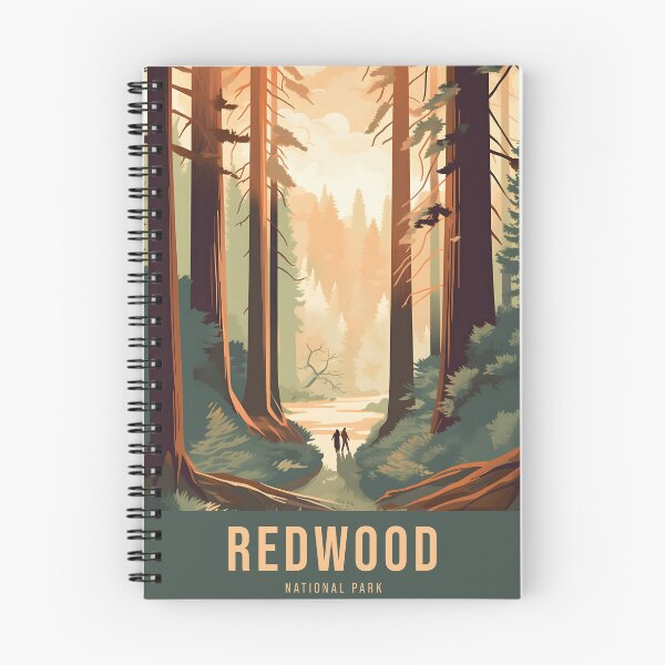 Item preview, Redwood national park mid century modern art designed and sold by ArtFusion-Shop.