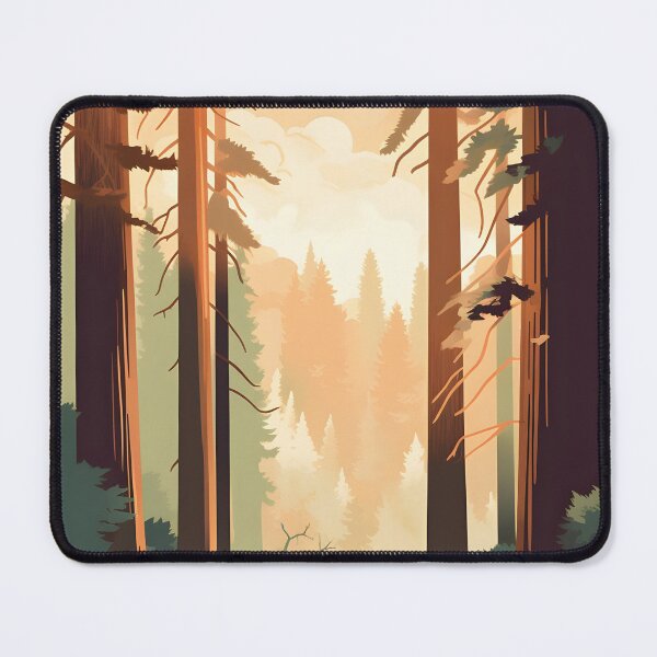 Item preview, Redwood national park mid century modern art designed and sold by ArtFusion-Shop.