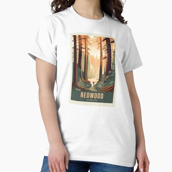 Item preview, Redwood national park mid century modern art designed and sold by ArtFusion-Shop.