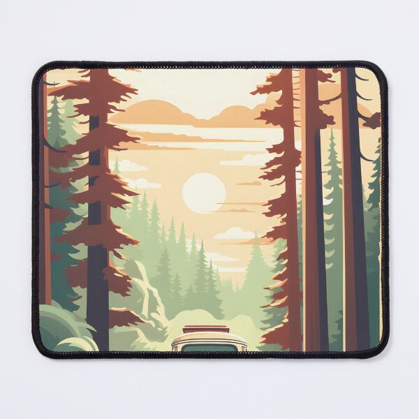 Item preview, Redwood national park mid century modern art #2 designed and sold by ArtFusion-Shop.