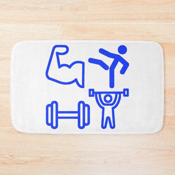 Item preview, GYM Stickers Pack - Blue Gym Pattern  designed and sold by Allomensiaa.