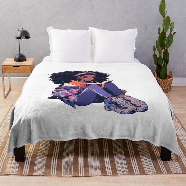 Item preview, The Black Girl Book Lover - Reading Cartoon Characters designed and sold by Ordinary Life Works.
