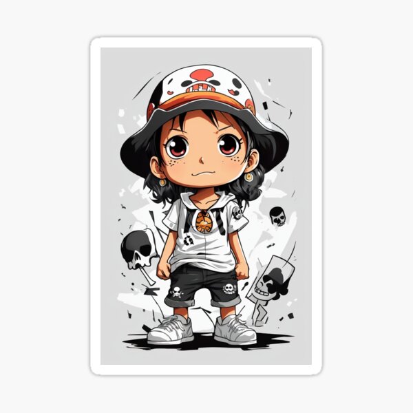 One Piece Weird Pirates and Busty girls - Luffy - Sticker