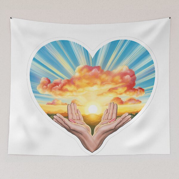 Item preview, The hands of a man and a woman hold the rays of the sun designed and sold by abmkf.