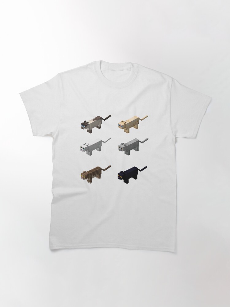 Thumbnail 3 of 7, Classic T-Shirt, Minecraft cats designed and sold by rinrin03.