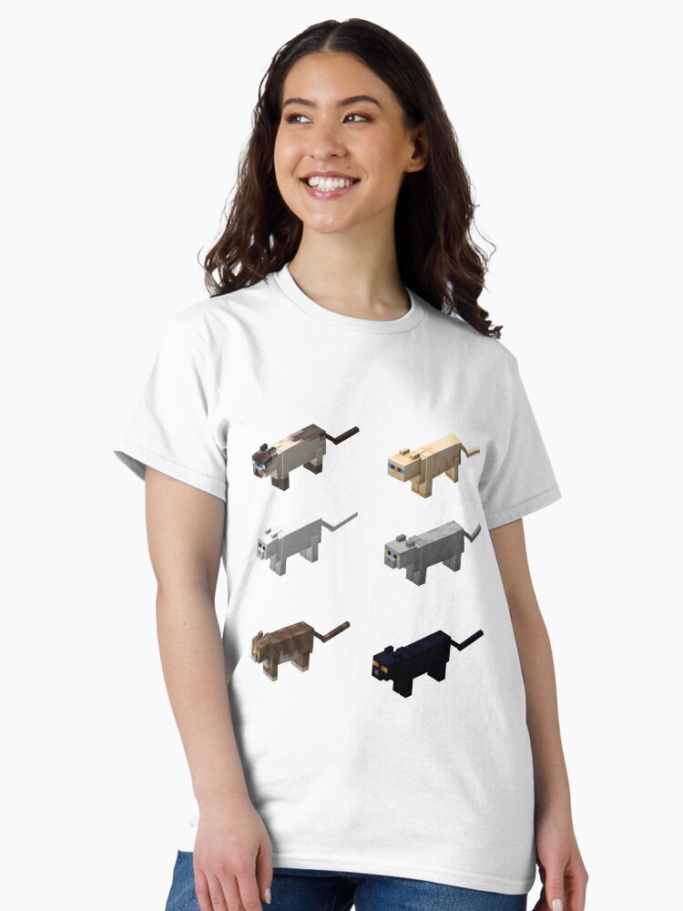 Thumbnail 2 of 7, Classic T-Shirt, Minecraft cats designed and sold by rinrin03.