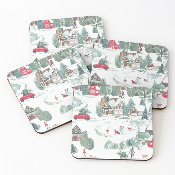 Item preview, Snowy Christmas winter wonderland village by Katarina Roccella designed and sold by Katarina Roccella.