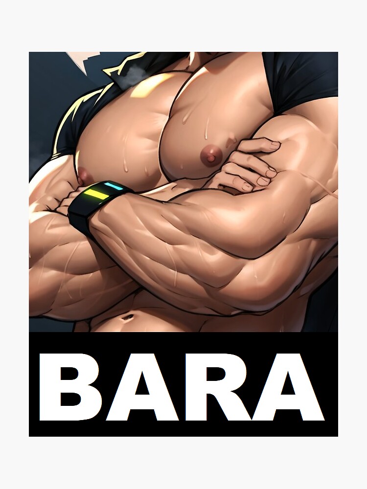 Muscular Anime Guy Sticker for Sale by baraclub