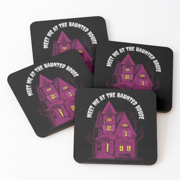 Artikelvorschau, Treffen Sie mich im Haunted House Maroon Arch Light Text Halloween entworfen und verkauft von Sunshine-Dreams.