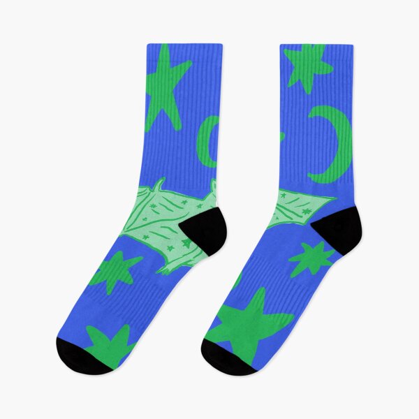Item preview, Mystical Vampire Bat, Green over Blue designed and sold by Daydreamer Alley.