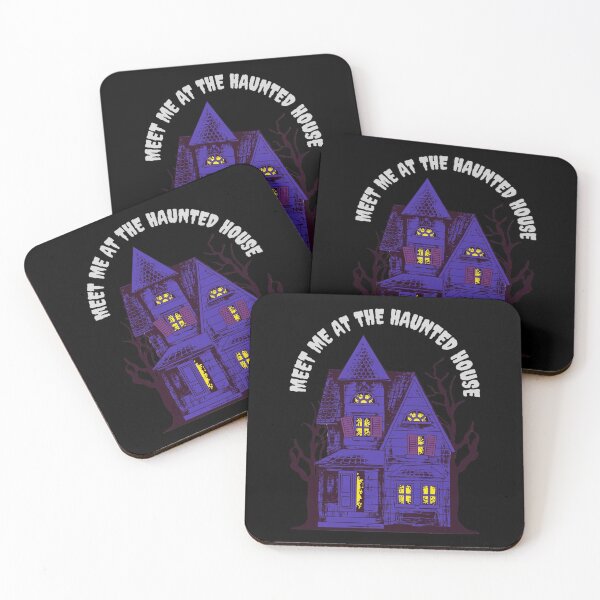 Artikelvorschau, Treffen Sie mich im Haunted House Blue Arch Light Text Halloween entworfen und verkauft von Sunshine-Dreams.