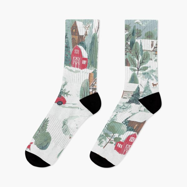 Item preview, Snowy Christmas winter wonderland village by Katarina Roccella designed and sold by Katarina Roccella.
