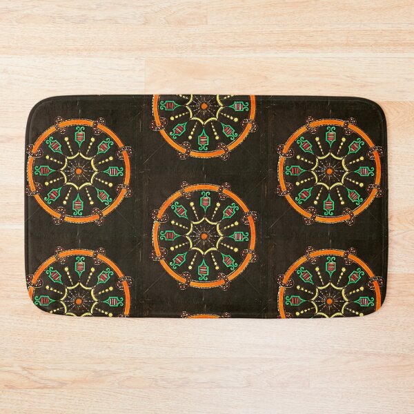 Item preview, Vibrant green and orange geometric Perpetual Motion Design designed and sold by Earth Nature Creations.