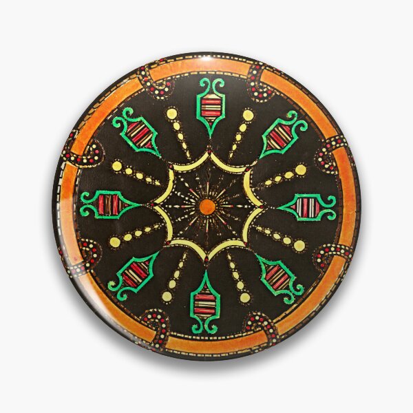 Item preview, Vibrant green and orange geometric Perpetual Motion Design designed and sold by Earth Nature Creations.