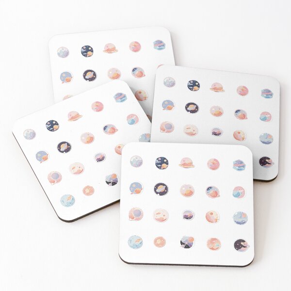 Item preview, Celestial Blush Planets Sticker Collection Set  designed and sold by CherryColaRain.