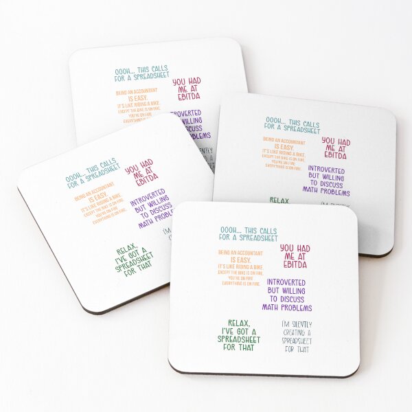 Item preview, Funny Colorful Accounting puns sticker pack, Sticker bundle designed and sold by Eddyed.
