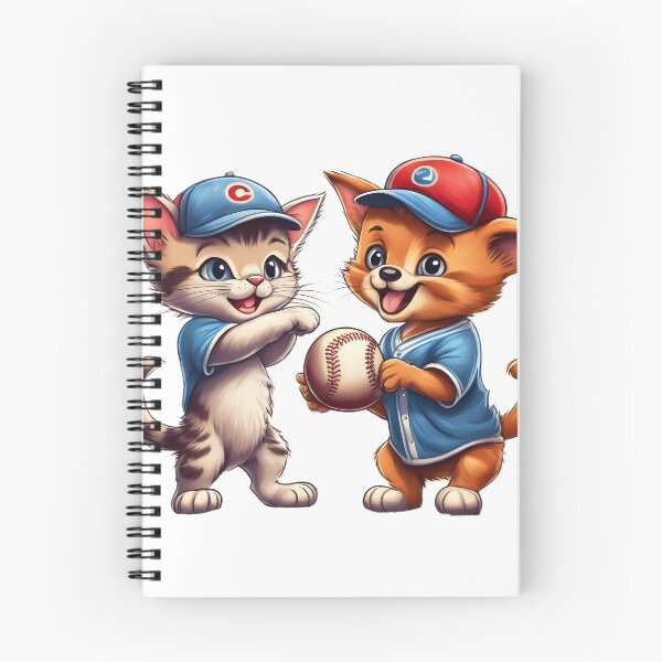 Item preview, Cute kitty and puppy playing baseball designed and sold by Majkel & Majkel.