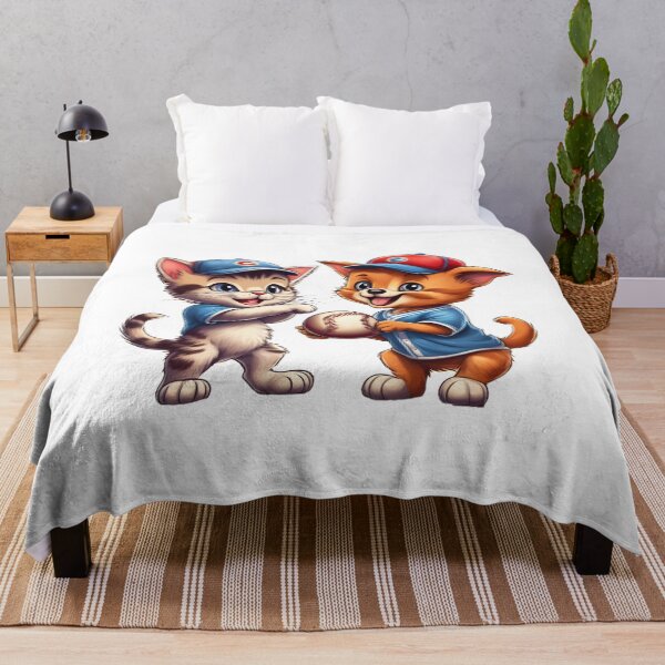 Item preview, Cute kitty and puppy playing baseball designed and sold by Majkel & Majkel.