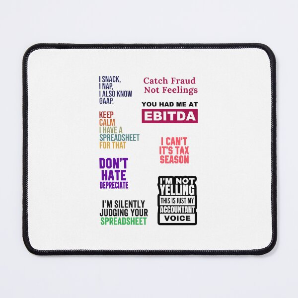 Item preview, Funny Colorful Accounting puns sticker bundle, Sticker pack designed and sold by Eddyed.