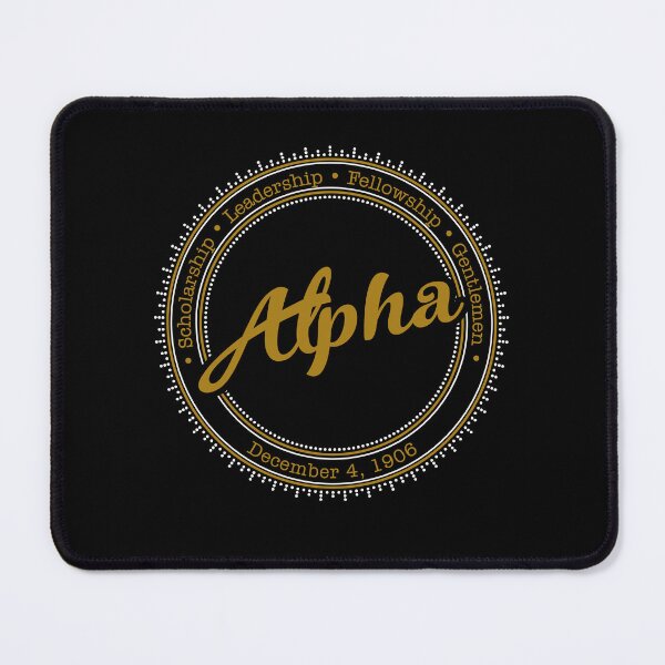 Item preview, Alpha Black and Gold 1906 Phi Circle designed and sold by 7-Hills.