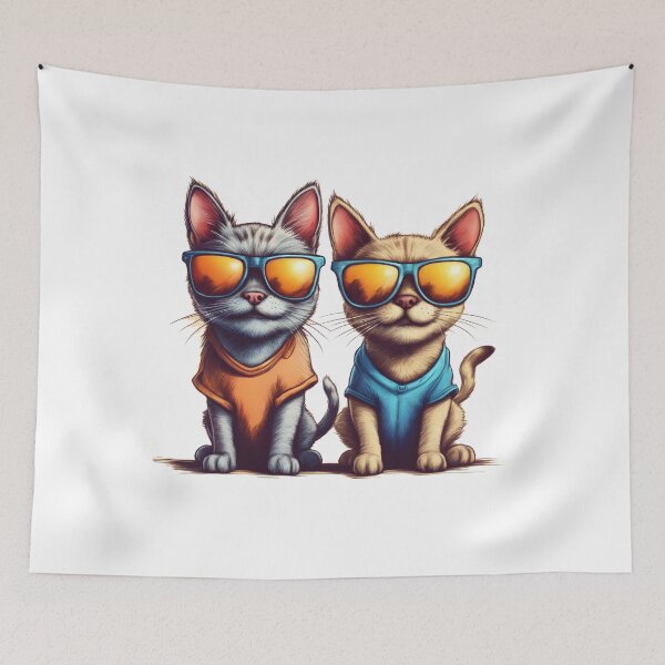Item preview, two cats designed and sold by Majkel & Majkel.