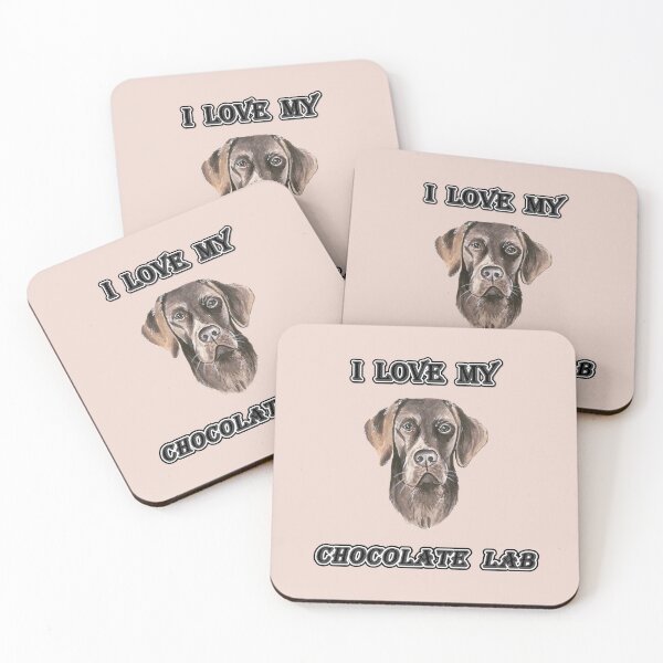 Item preview, I Love My Chocolate Labrador designed and sold by LiliyaHarpe.