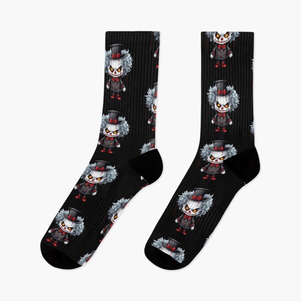 Item preview, Evil Creepy Clown Doll - Halloween Black Suit and Top Hat and Bleeding designed and sold by Alt-Art-Digital.