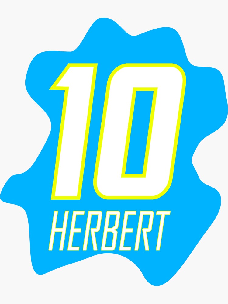 Justin Herbert Los Angeles Chargers #10' Sticker for Sale by Dyazz