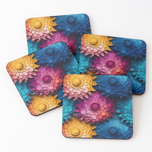Item preview, 3D Embossed Colorful Floral designed and sold by MapleTArts.