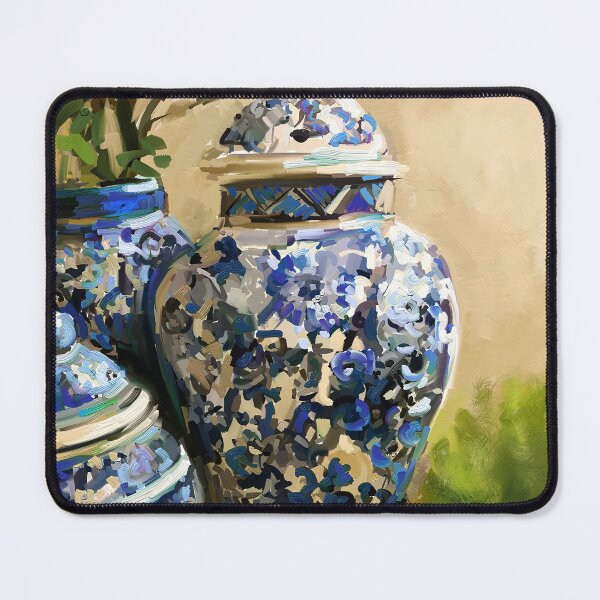 Item preview, Blue White Ginger Jar Still Life Oil Painting designed and sold by Anne Marie Propst.