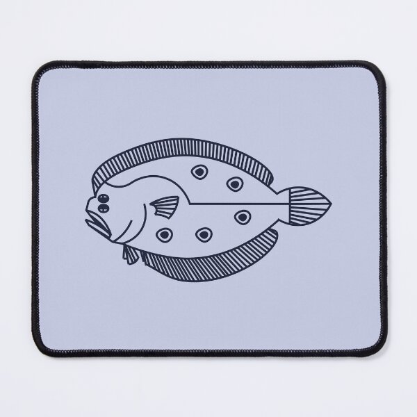 Item preview, Fun Flounder Fish in Deepest Blue on Light Purple designed and sold by fruttidimare.