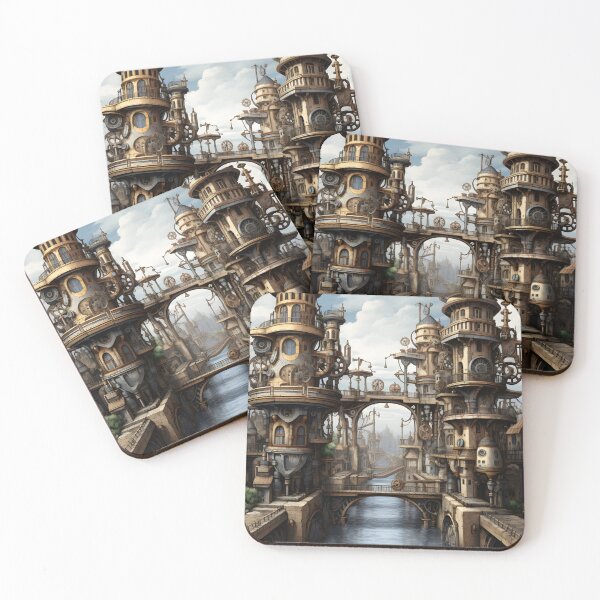 Item preview, Steampunk Cityscape | Sketch designed and sold by Shirtastically.