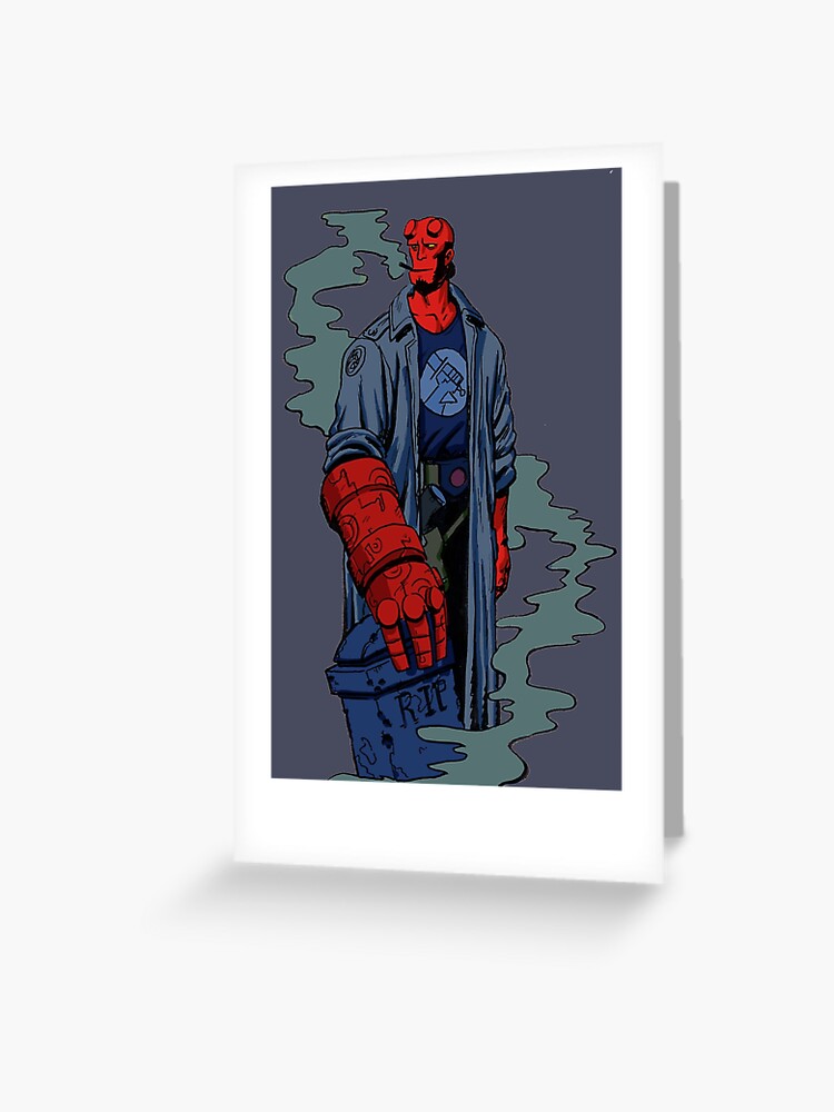 Hellboy Graveyard" Greeting Card for Sale by artmanyag | Redbubble