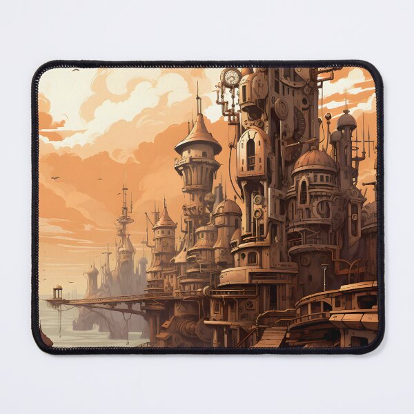 Item preview, Steampunk Cityscape | Sketch designed and sold by Shirtastically.