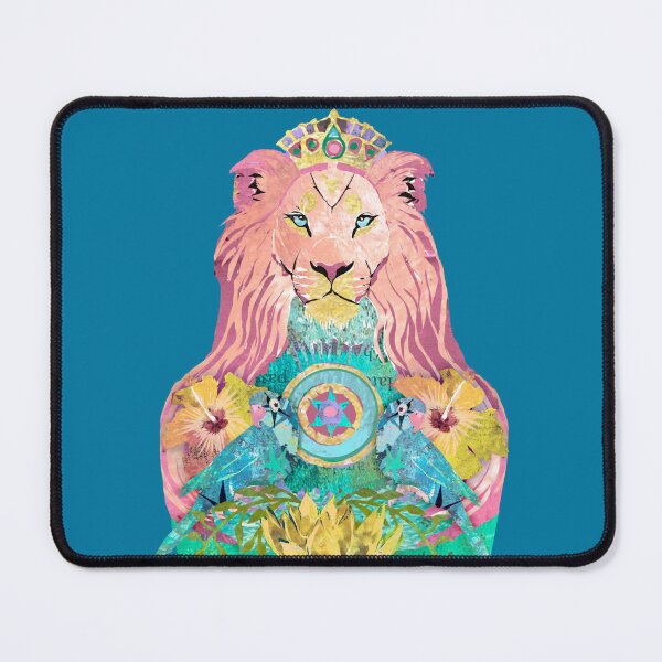 Item preview, Royal Pink Lion with Lovebirds designed and sold by ginaisarty.