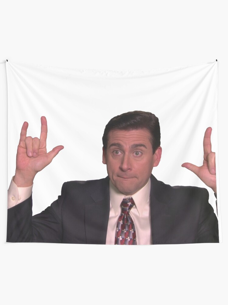Alternate view of michael g scott Tapestry
