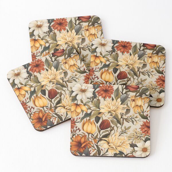 Item preview, Early Fall Blooming Flowers, Autumn Blossoms—Late Summer Early Autumn Flowers in a range of colors and forms. Fall Floral Patterns, Flower Illustration reflecting the Changing Colors of Season designed and sold by ignasirus.