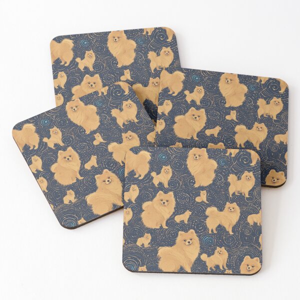 Item preview, Pomeranians Swirls Spiral Dots designed and sold by purplesensation.