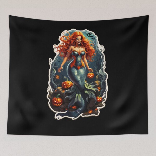 Item preview, Pumpkin Ugly Mermaid Queen designed and sold by SirenasWorld.