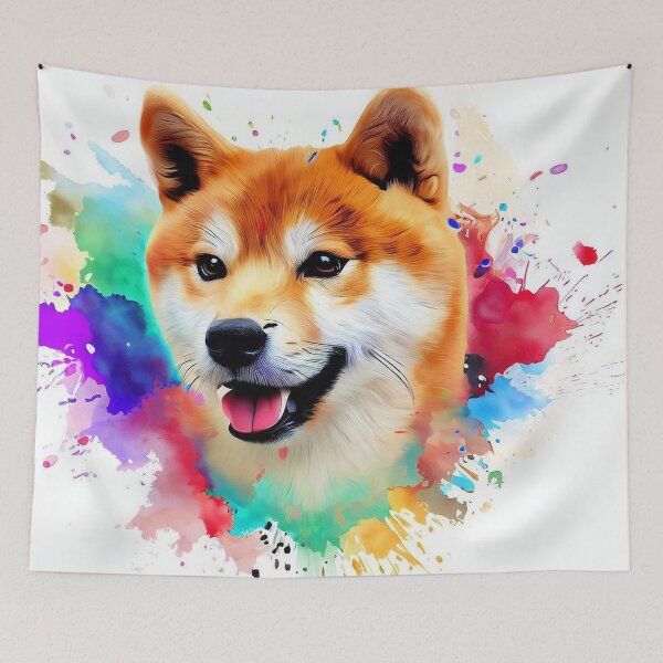 Item preview, Shiba-Inu Dreams Splash Art designed and sold by The Digital Compass.