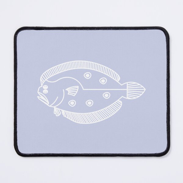 Item preview, Fun Flounder Fish in White on Light Purple designed and sold by fruttidimare.