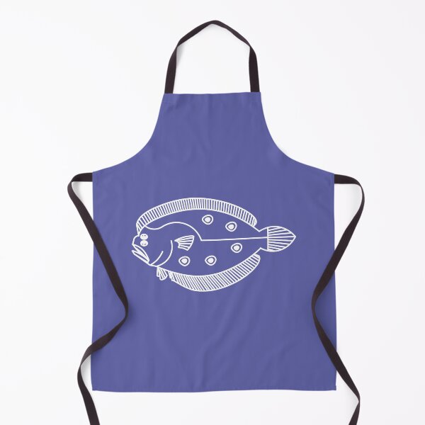 Item preview, Fun Flounder Fish in White on Very Peri Purple designed and sold by fruttidimare.