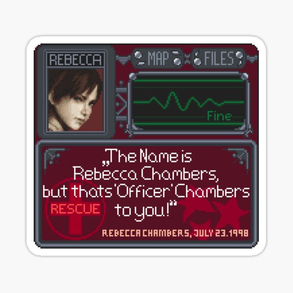 Resident Evil Rebecca Chambers Pixel Art Sticker