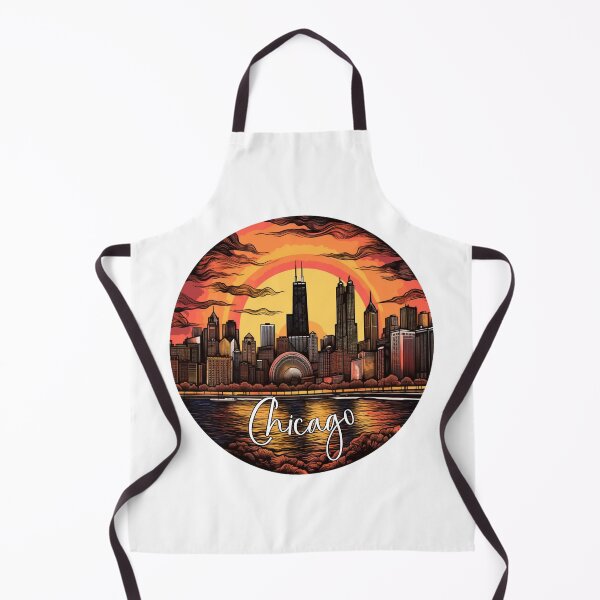 Item preview, Chicago Retro Skyline - Chicago Retro Sunset, Gift for Chicago Lover designed and sold by AITeeGenius.