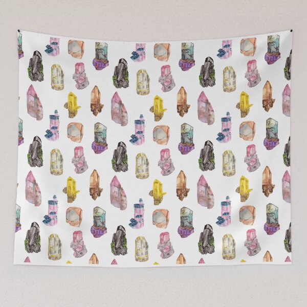 Item preview, Watercolour Crystals Repeat Pattern designed and sold by Sara Brenton.