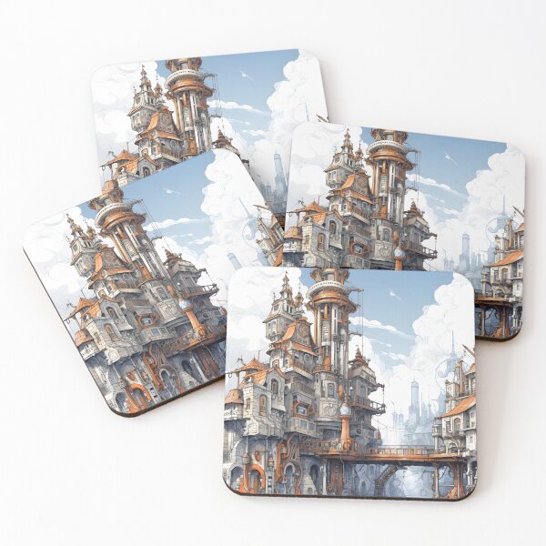 Item preview, Steampunk Cityscape | Sketch designed and sold by Shirtastically.