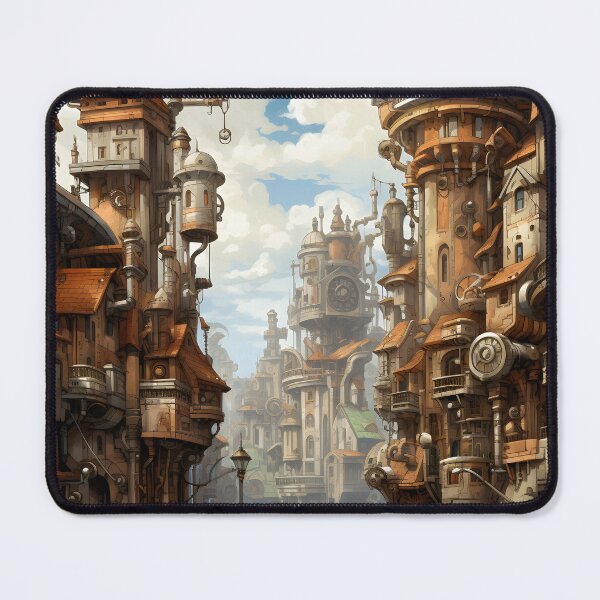 Item preview, Steampunk Cityscape | Sketch designed and sold by Shirtastically.